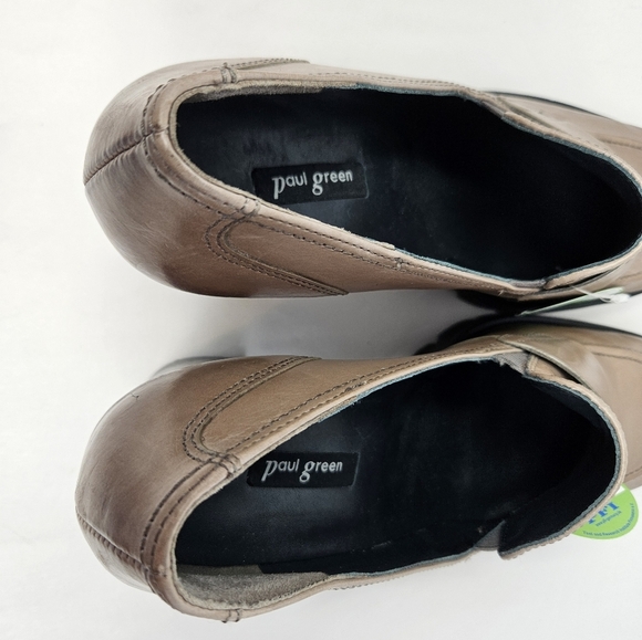 Paul Green Nina Womens Loafer Pump Size 7.5=10 Distressed Brown Leather Retro - Picture 10 of 16